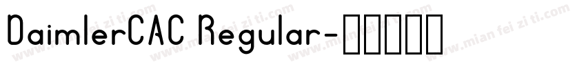 DaimlerCAC Regular字体转换